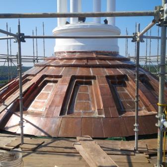 State House Dome, top of dome completed