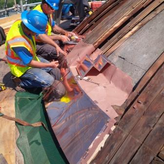 State House Dome, new copper